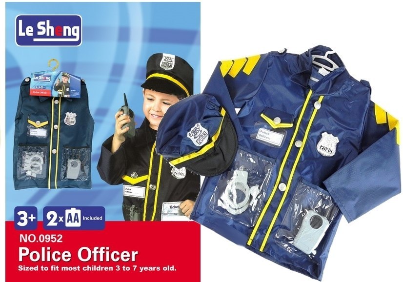 Strój Przebranie Policjanta + Akcesoria Odznaka