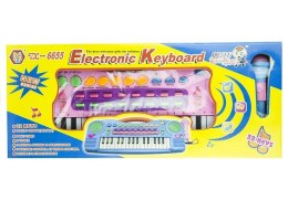 Różowy Keyboard Pianino dla dzieci + Mikrofon