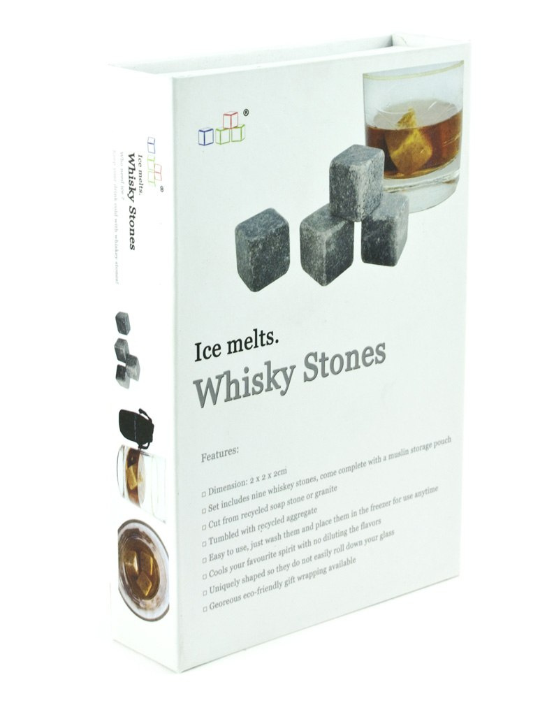 Kamienie lodowe termiczne 9szt Whisky Stones