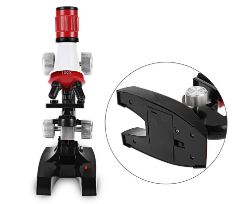 MIKROSKOP 1200x ZESTAW +AKCESORIA ŚWIATŁO