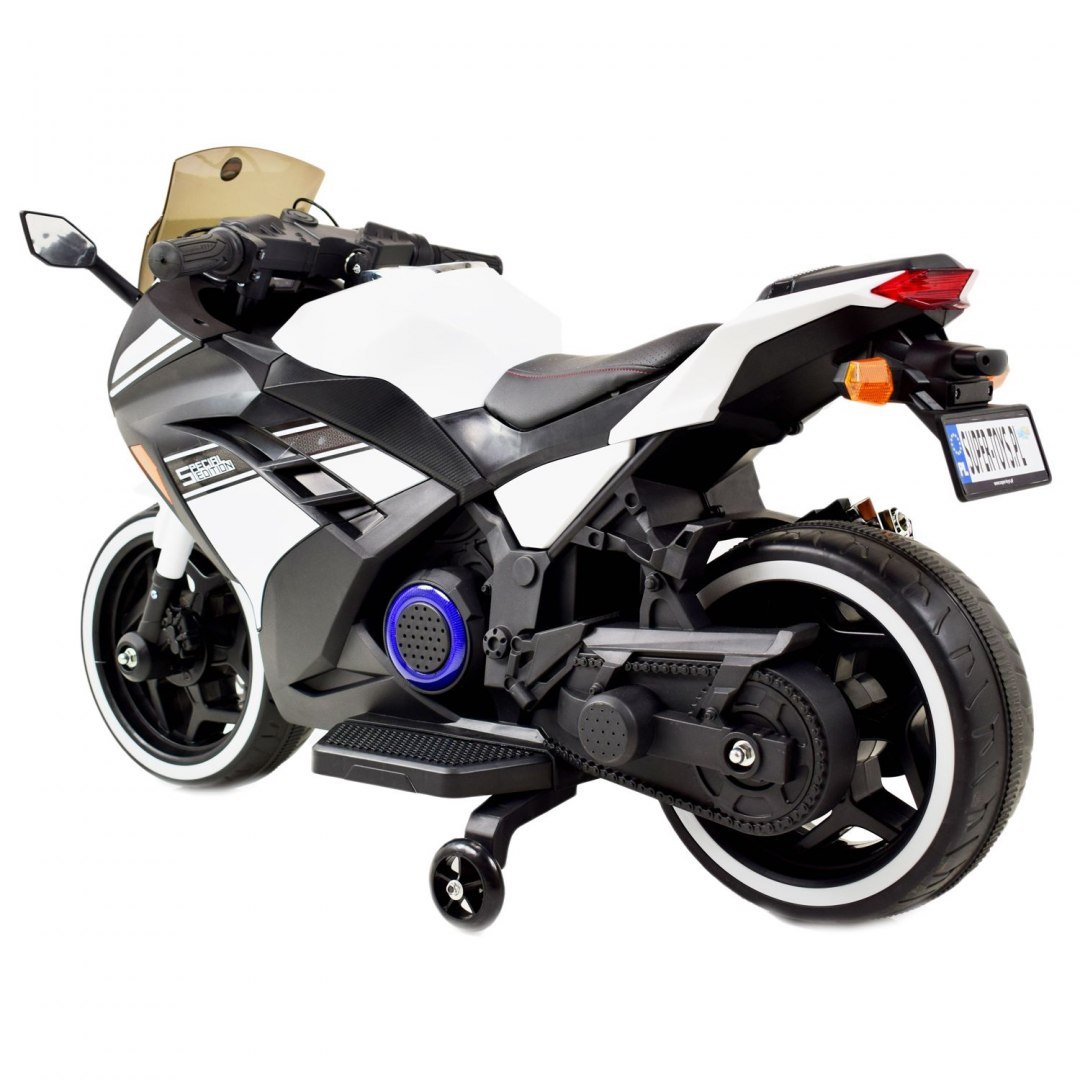 MOTOR dla dziecka ŚCIGACZ STRONG 2 EXCLUSIVE, ŚWIECĄCE KOŁA, GAZ W MANETCE