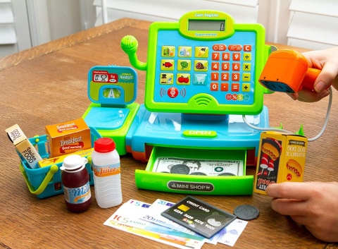 DUŻA EDUKACYJNA SKLEPOWA KASA FISKALNA DLA DZIECI