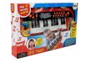 Keyboard Pianinko 24 Klawisze USB Mikrofon Czerwony