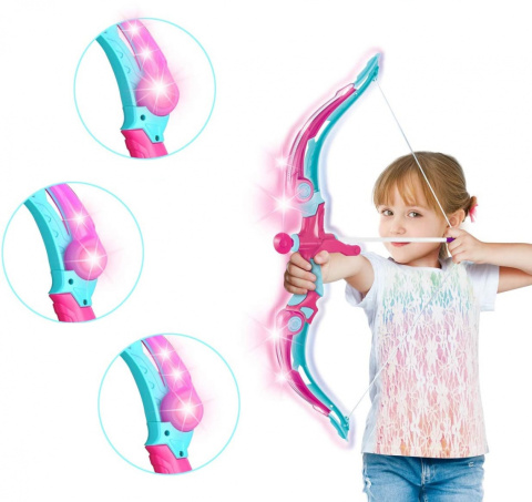 ŚWIECĄCY ŁUK DLA DZIECI KOŁCZAN TARCZA + STRZAŁY