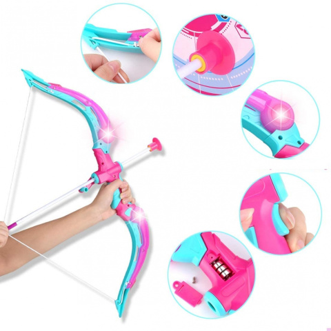 ŚWIECĄCY ŁUK DLA DZIECI KOŁCZAN TARCZA + STRZAŁY