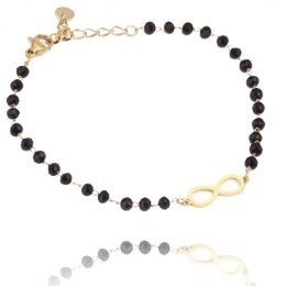 Bransoletka stal chirurgiczna pozłacana złotem 14k gold BST1226