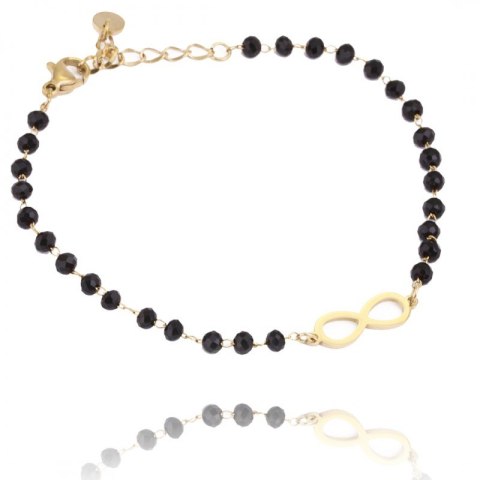 Bransoletka stal chirurgiczna pozłacana złotem 14k gold BST1226