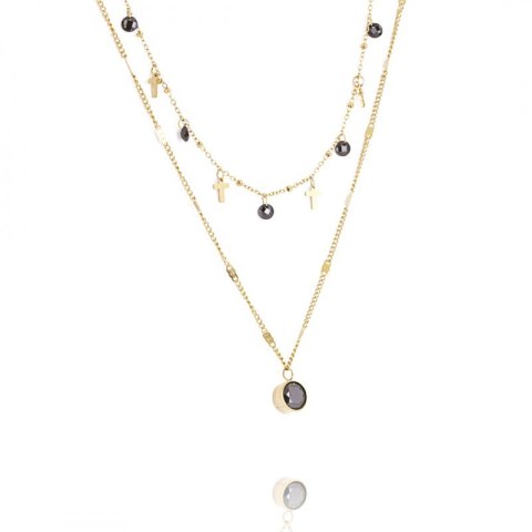 Naszyjnik stal chirurgiczna pozłacana 14k gold NST1384