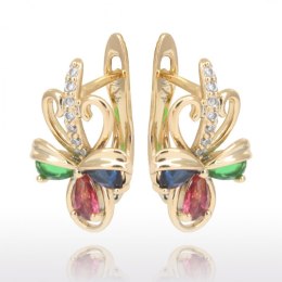 Kolczyki ze stali szlachetnej pozłacanej KST2527