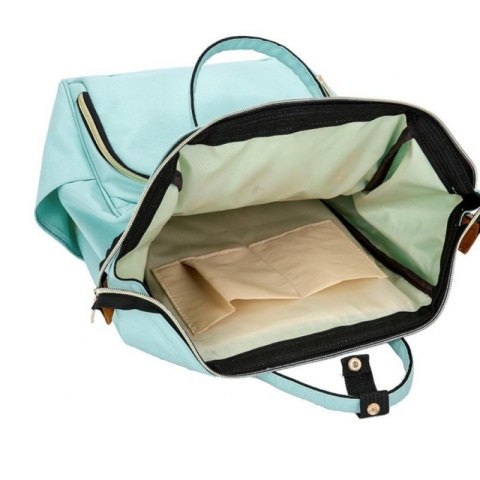Torba, organizer do wózka pikowany plecak dla mamy Miętowy PLM10M