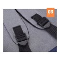 Plecak sportowy USB szaro-czarny PL150WZ1