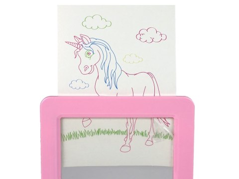 Magiczna Podświetlana Tablica 3D Okulary Różowa