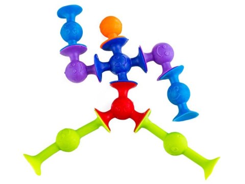 Klocki Konstrukcyjne, Kolorowe DUŻE XXL Przyssawki, Wesołe Buźki 76 Sztuk,