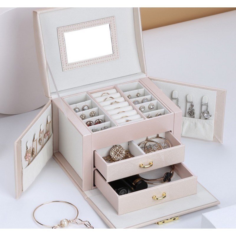 Szkatułka na biżuterię kuferek etui organizer pudełko PD147K