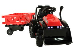 Traktor na akumulator dla dzieci przyczepka pilot TRAK-SX-2-CZERWONY