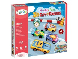 Kreatywny Zestaw Stwórz Odlew DIY MIEJSKIE WYSCIGÓWKI, AUTA 3D, CITY RACERS 4 Sztuki Zrób To Sam