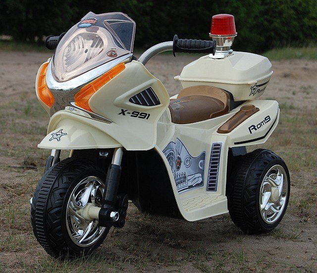 MOTOR MOTOREK POLICJA Z KOGUTEM NA AKUMULATOR