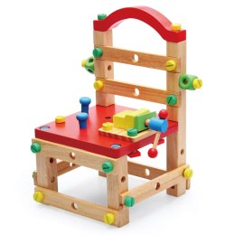 Drewniane krzesło montażowe dla dzieci zabawka edukacyjna
