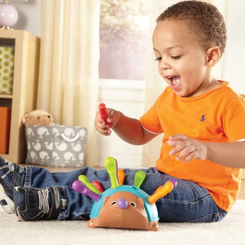 Jeżyk Układanka Niebieski Kolorowe Kolce