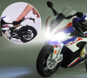 Motocykl Model BMW S1000RR Biały Dźwięki Światła