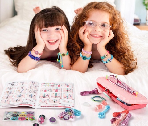 Zestaw do Robienia Bransoletek Pudełko Różowe