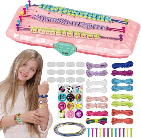 Zestaw do Robienia Bransoletek Pudełko Różowe