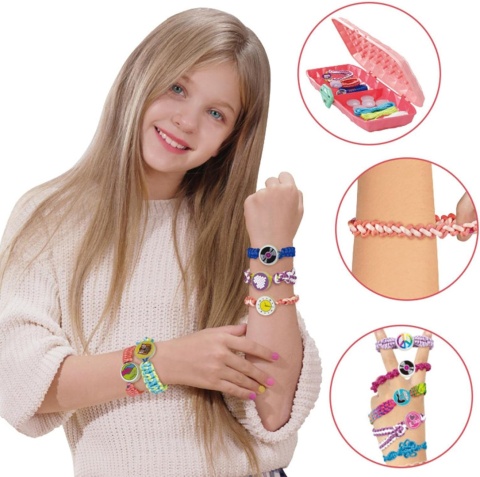 Zestaw do Robienia Bransoletek Pudełko Różowe