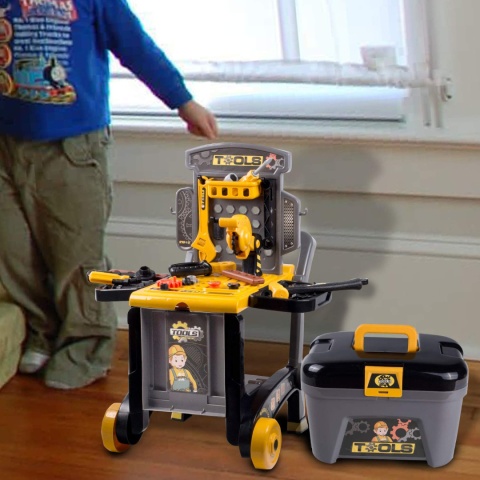 WARSZTAT WÓZEK walizka narzędzia dla dzieci 3w1