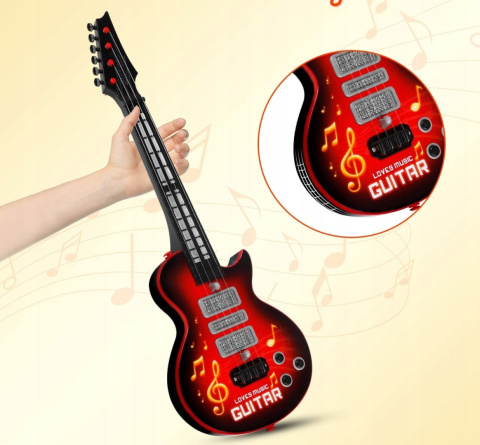 BEZPRZEWODOWA GITARA ELEKTRYCZNA DLA DZIECI