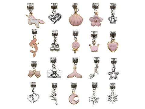 Zestaw Do Tworzenia Robienia Biżuterii, Bransoletek, Charmsy, Zawieszki, Koraliki ODCIENIE RÓŻU + Etui