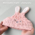 Ręcznik turban na włosy szybkoschnący - niebieski króliczek REC55WZ2