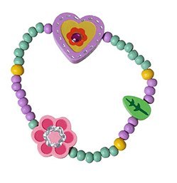 BRANSOLETKA DREWNIANA KORALIKI BIŻUTERIA KOLOROWA