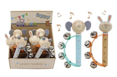 DREWNIANE DZWONECZKI GRZECHOTKA ZWIERZĄTKA INSTRUM