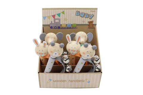 DREWNIANE DZWONECZKI GRZECHOTKA ZWIERZĄTKA INSTRUM