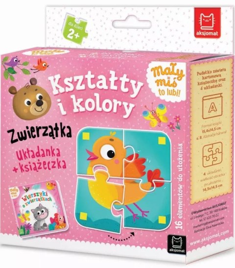 KSIĄŻECZKA+UKŁADANKA KSZTAŁTY I KOLORY ZWIERZĄTKA