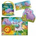 GRA EDUKACYJNA MAXI PUZZLE 2W1 ZOO OBRAZKI UKŁADANKA ROTER KAFER