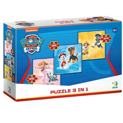 PUZZLE 3w1 PSI PATROL TRZY UKŁADANKI W JEDNYM OPAKOWANIU DLA NAJMŁODSZYCH