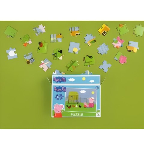 PUZZLE PEPPA PIG ŚWINKA PEPPA 30 ELEMENTÓW UROCZA UKŁADANKA DLA MALUCHÓW