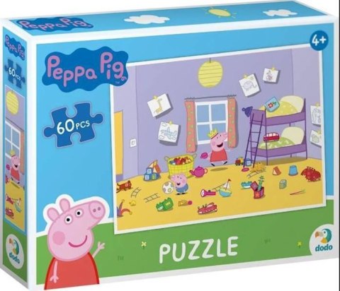 PUZZLE ŚWINKA PEPPA W POKOJU 60 ELEMENTÓW KOLOROWA UKŁADANKA DLA DZIECI