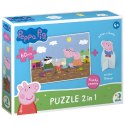 PUZZLE "ŚWINKA PEPPA" 60 ELEMENTÓW Z FIGURKĄ GEORGA KOLOROWA UKŁADANKA