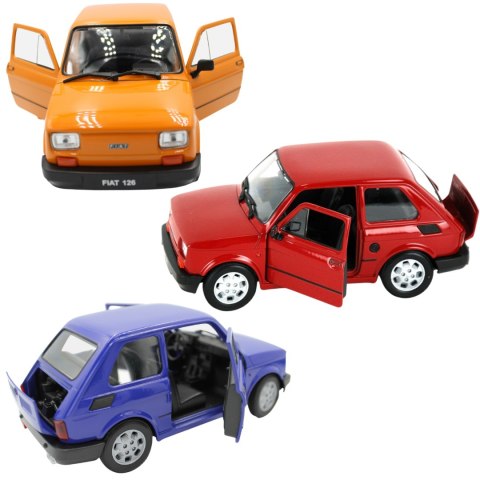 AUTO MODEL METALOWY WELLY FIAT 126P SKALA 1:21