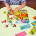 PUZZLE 2W1 FARMA ZESTAW UKŁADANKA MINI GRA EDUKACYJNA ZWIERZĘTA ROTER KAFER