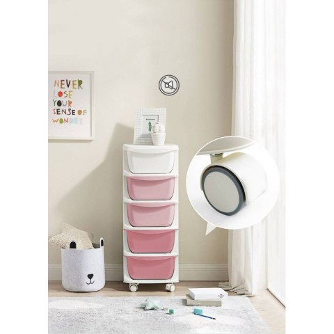 Plastikowy regał na kółkach szafka szuflady szafa PO12