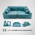 MeowBaby® Aesthetic Sztruksowa sofa dziecięca Premium, brązowa