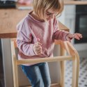 MeowBaby® Kitchen Helper, Drewniany Pomocnik Kuchenny dla Dziecka, Naturalny