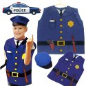 Police uniforms and hats.