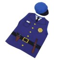 Police uniforms and hats.