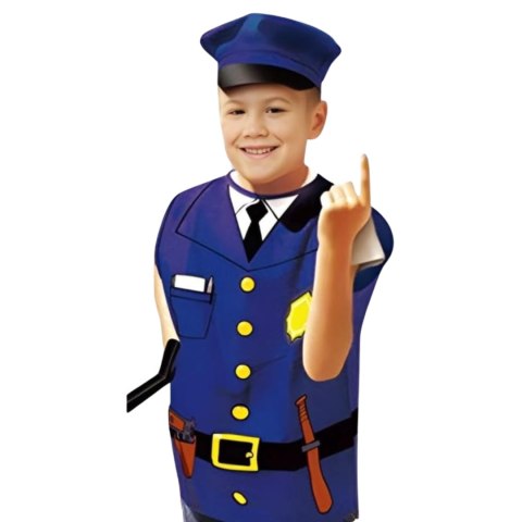 Police uniforms and hats.