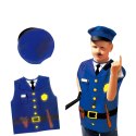 Police uniforms and hats.