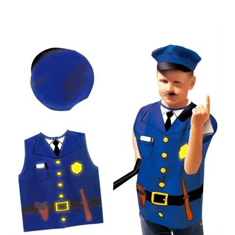 Police uniforms and hats.